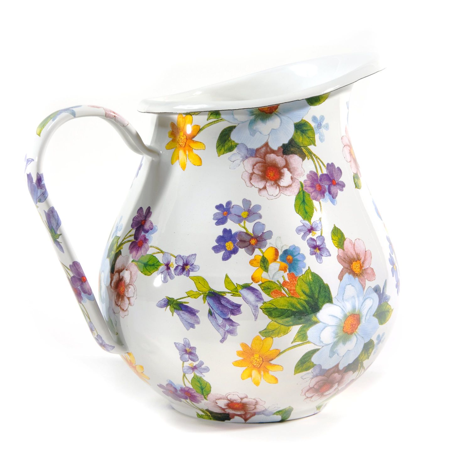 MACKENZIE-CHILDS Enamel Round Pitcher (White Flower Market)