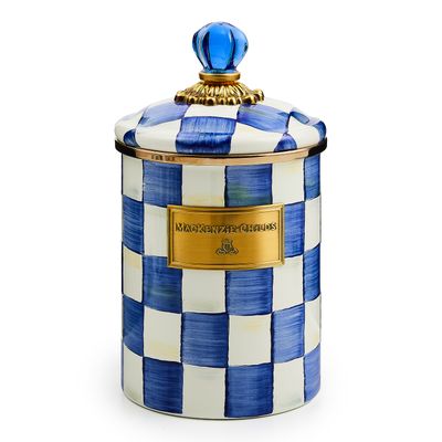 MACKENZIE-CHILDS Royal Check Enamel Canisters (Medium)