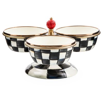 MACKENZIE-CHILDS Enamel Triplicity (Courtly Check)
