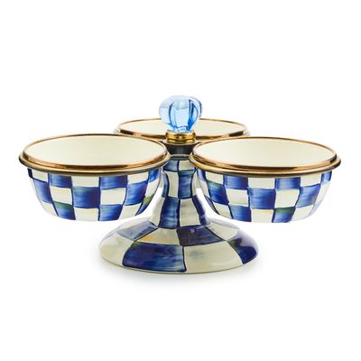 MACKENZIE-CHILDS Enamel Triplicity (Royal Check)