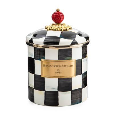 MACKENZIE-CHILDS Courtly Check Enamel Canisters (Small)