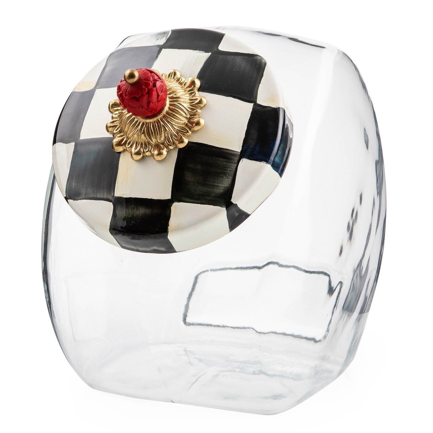 MACKENZIE-CHILDS Check Cookie Jar (Courtly Check)