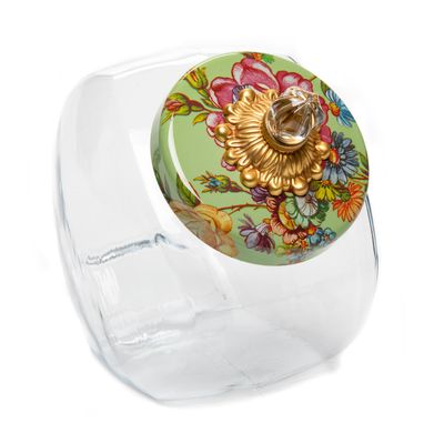 MACKENZIE-CHILDS Check Sweets Jar (Green Flower Market)