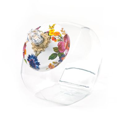 MACKENZIE-CHILDS Check Cookie Jar (White Flower Market)