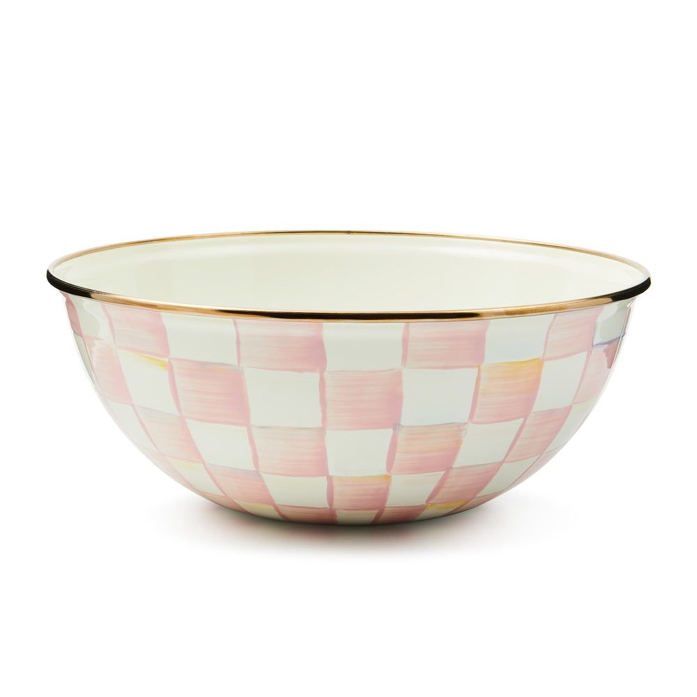 MACKENZIE-CHILDS Rosy Check Enamel Everyday Bowl (Medium)