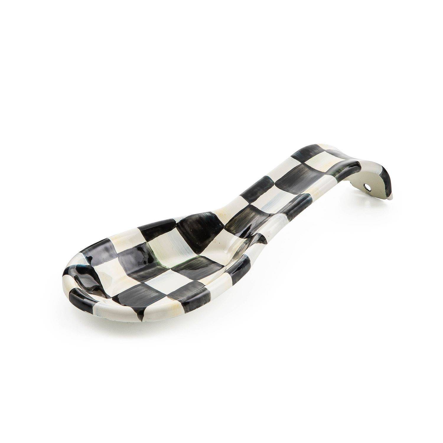 MACKENZIE-CHILDS Enamel Spoon Rest (Courtly Check)