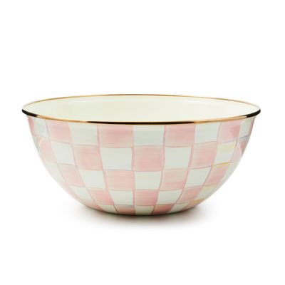 MACKENZIE-CHILDS Rosy Check Enamel Everyday Bowl (Large)