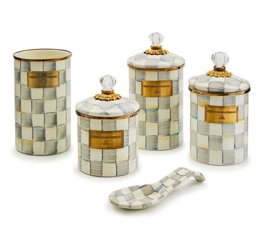 MACKENZIE-CHILDS 5pc Kitchen Essentials Set (Sterling Check)