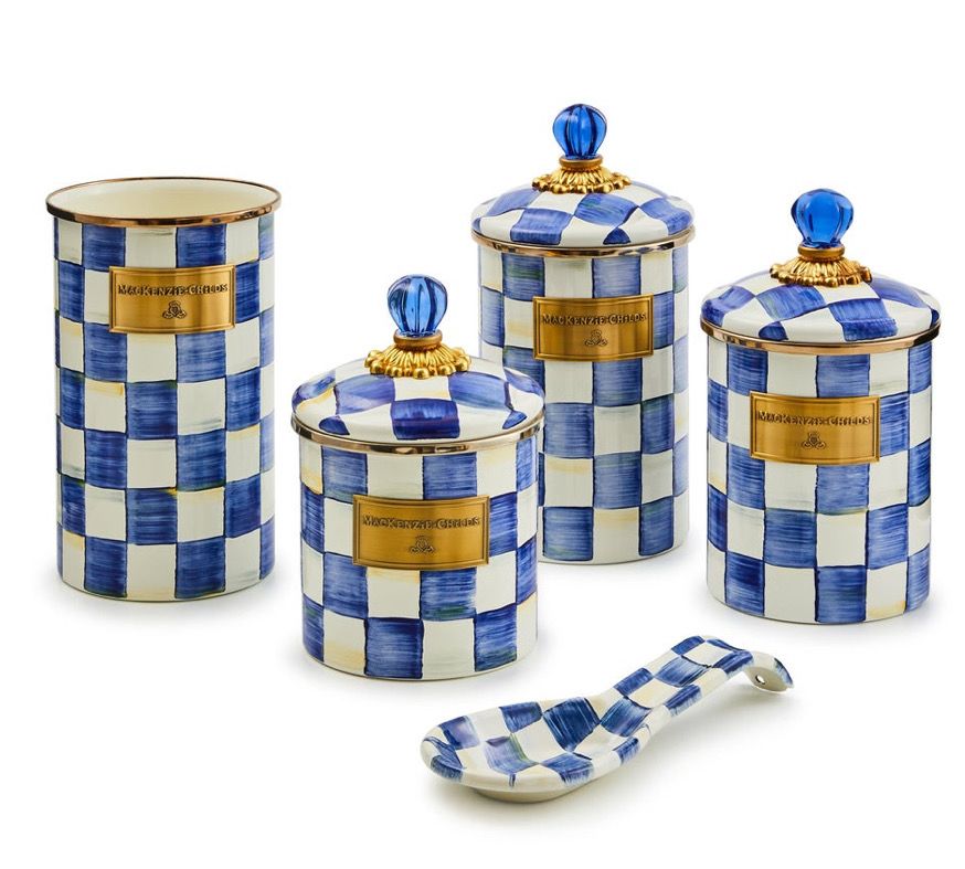 MACKENZIE-CHILDS 5pc Kitchen Essentials Set (Royal Check)