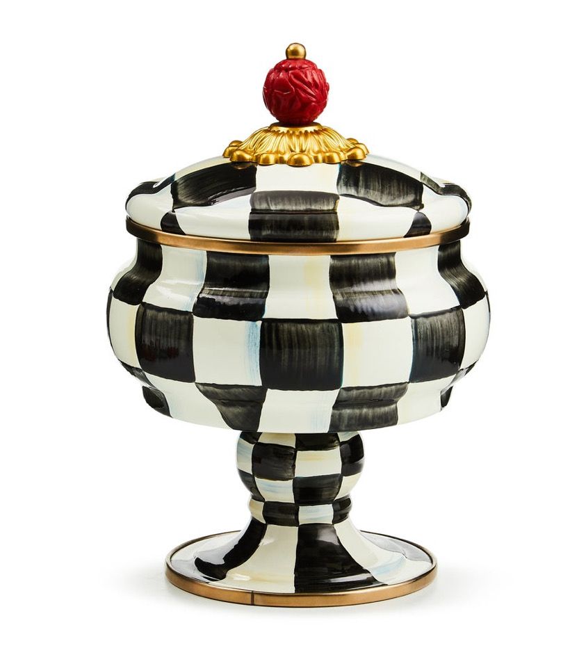 MACKENZIE-CHILDS Check Curiosity Pot (Courtly Check)