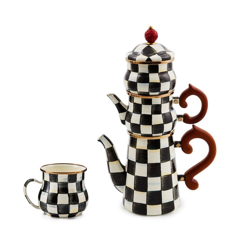 MACKENZIE-CHILDS Courtly Check Stackable Coffee Set