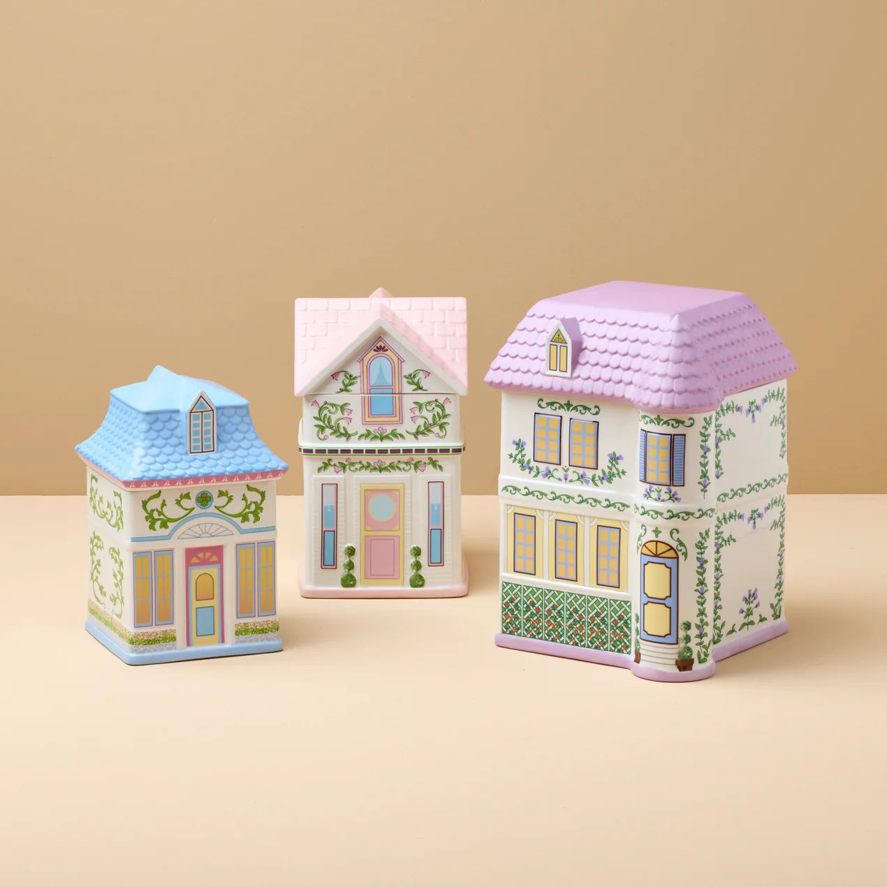 LENOX Village House Canisters, Set Of 3