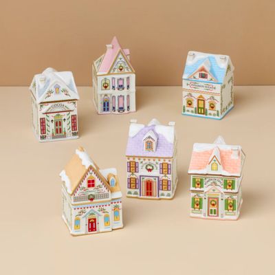 LENOX Spice Village Christmas Spice Jars, Set of 6