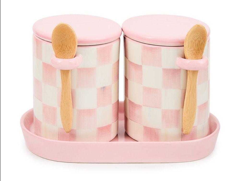 MACKENZIE-CHILDS Farmhouse Canister (Rosy Check)