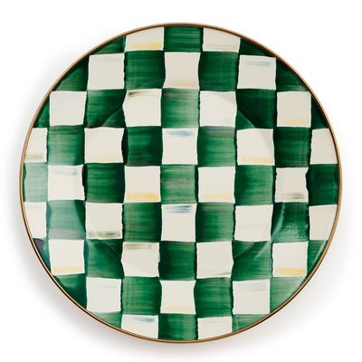 MACKENZIE-CHILDS Dinner Plate (Emerald Check)