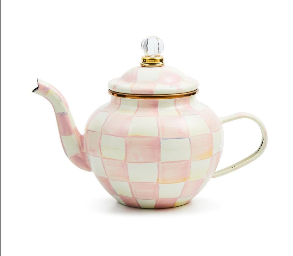 MACKENZIE-CHILDS Rosy Check Teapot (4 Cup)