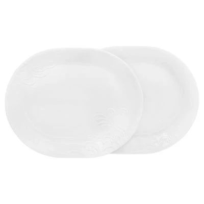 CORELLE Cherish 12.25&quot; Serving Platters, 2-pack