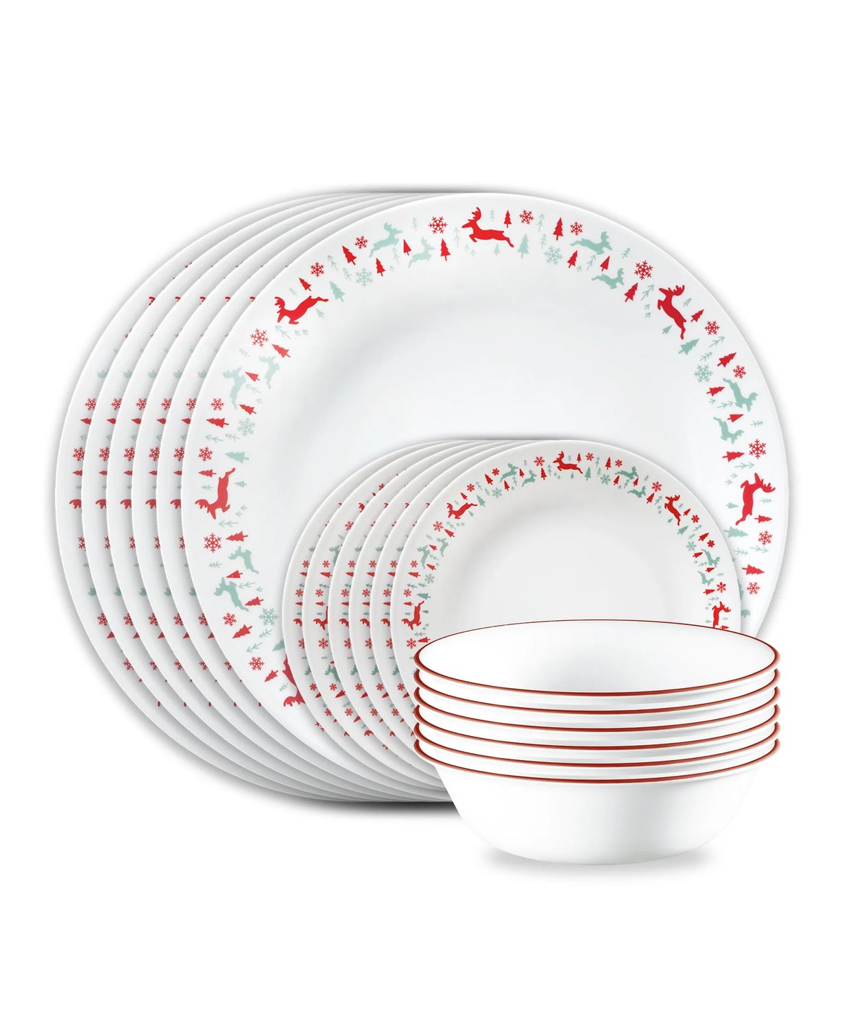 CORELLE Be Merry 18-pc Dinnerware Set, Service for 6