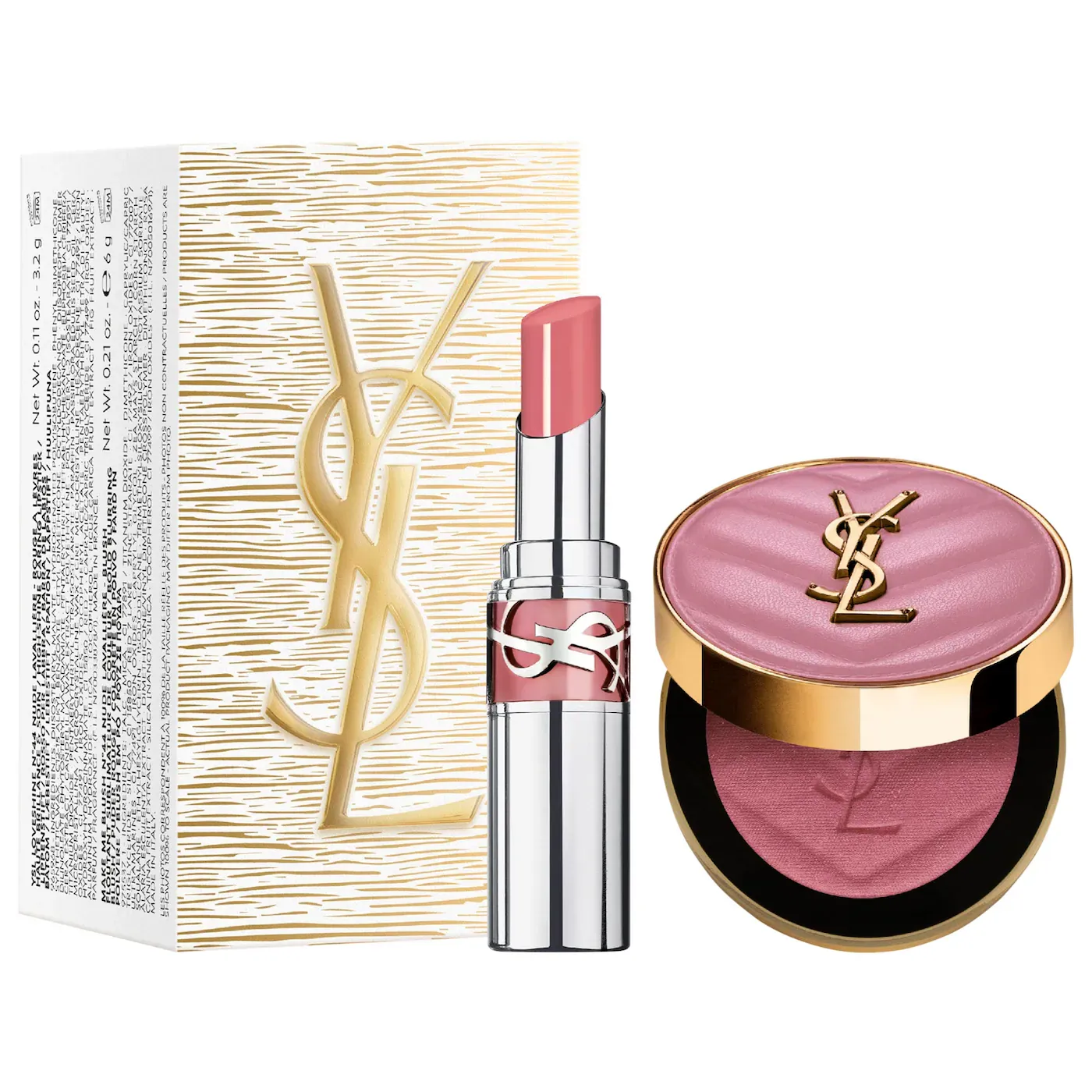 YSL Iconic Pink Make Me Blush &amp; Loveshine Lip Oil Stick Set
