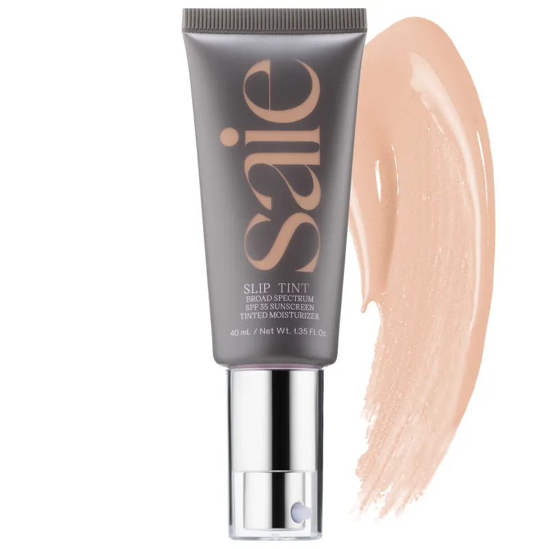 SAIE Slip Tint Lightweight Tinted Moisturizer with Mineral Zinc SPF 35 and Hyaluronic Acid
