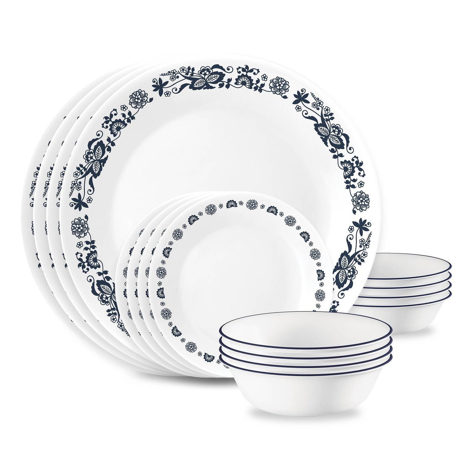 CORELLE Old Town Blue 16-piece Dinnerware Set, Service for 4
