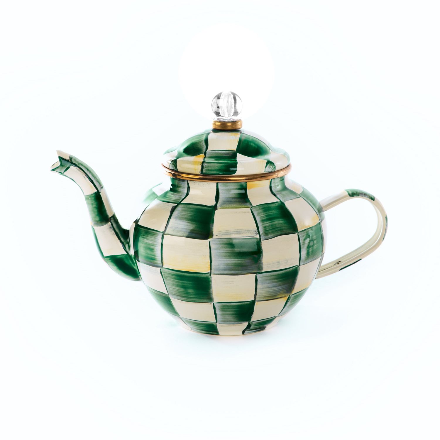 MACKENZIE-CHILDS Emerald Check Teapot (4 Cup)