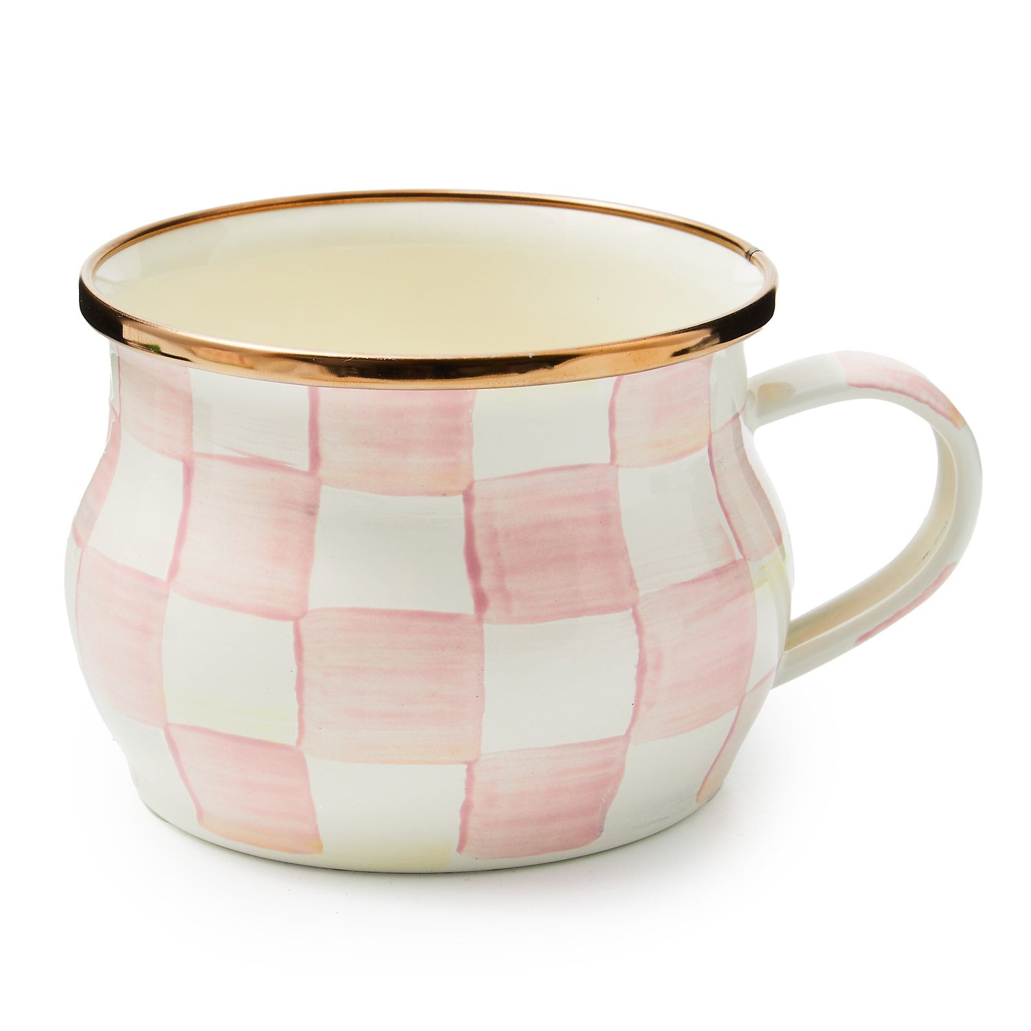 MACKENZIE-CHILDS Enamel Teacup (Rosy Check)