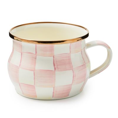 MACKENZIE-CHILDS Enamel Teacup (Rosy Check)