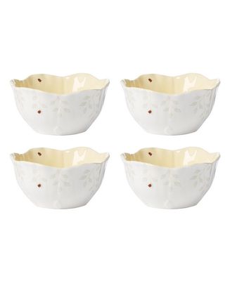 LENOX Butterfly Meadow Floral Dessert Bowls, Set of 4
