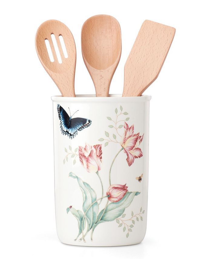LENOX Butterfly Meadow Kitchen Jar with Utensils
