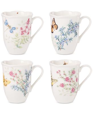 LENOX Butterfly Meadow Herbs Mugs (Set of 4)