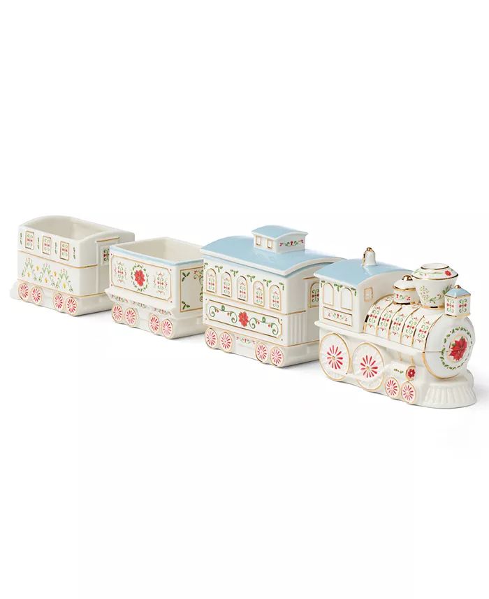 LENOX Village Christmas Porcelain Train Serving Set