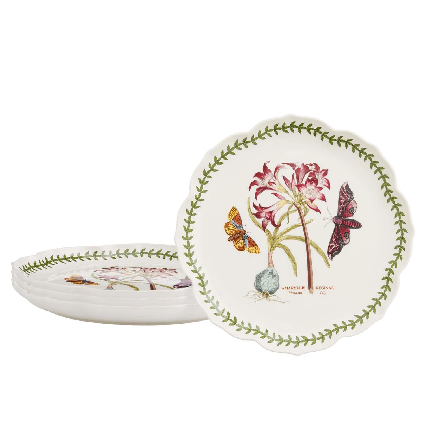 PORTMEIRION Botanic Garden Lotus Blossom Dinner Plate 11.25 in - 4 Piece