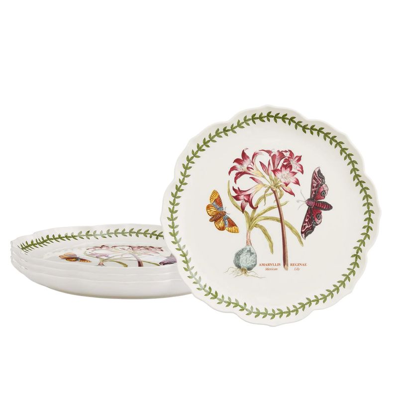 PORTMEIRION Botanic Garden Lotus Blossom Dinner Plate 11.25 in - 4 Piece