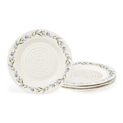 PORTMEIRION Sophie Conran Set of 4 Lavandula Dinner Plates - 11 in