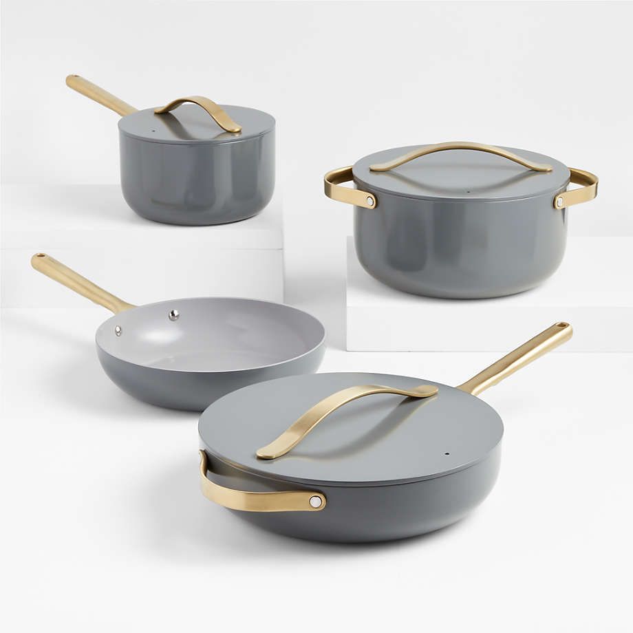 CARAWAY 12-Piece Ceramic Set With Complimentary Storage (Graphite &amp; Gold)