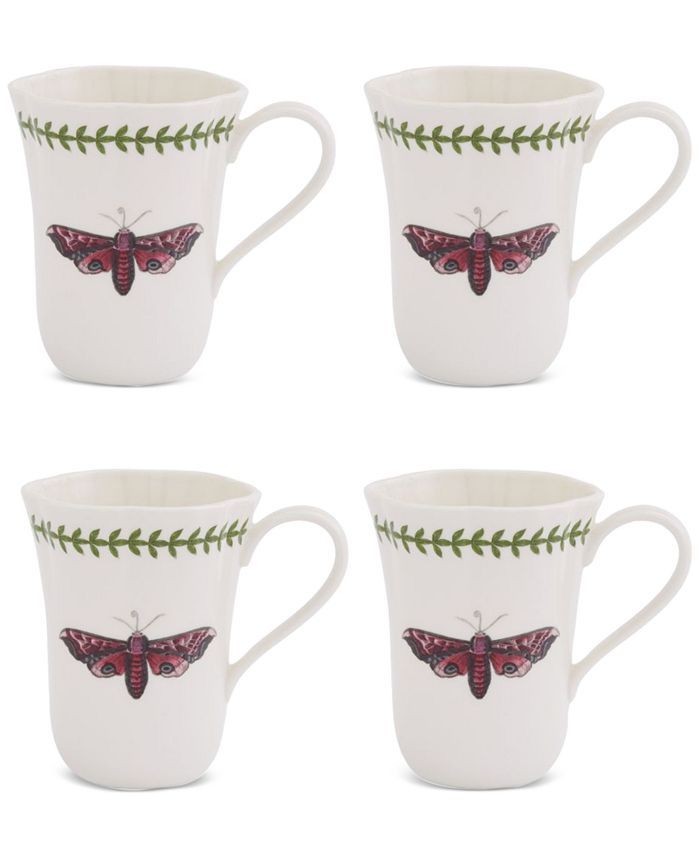 PORTMEIRION Garden Lotus Blossom Mugs, Set of 4