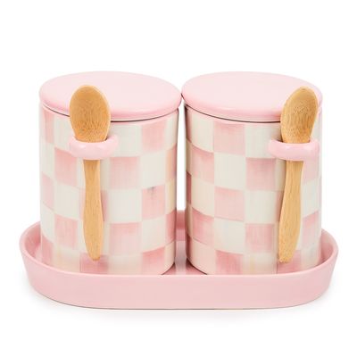 MACKENZIE-CHILDS Farmhouse Canister (Rosy Check- Set of 2)