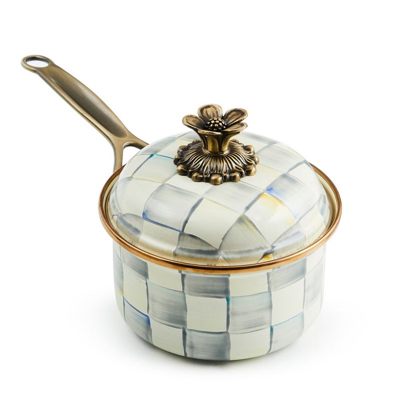 MACKENZIE-CHILDS Sterling Check Cookware Saucepan (1 qt)