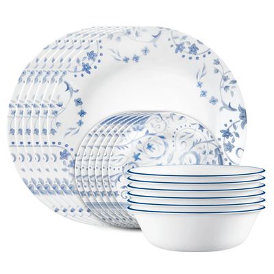 CORELLE Darlington 18-piece Dinnerware Set, Service for 6