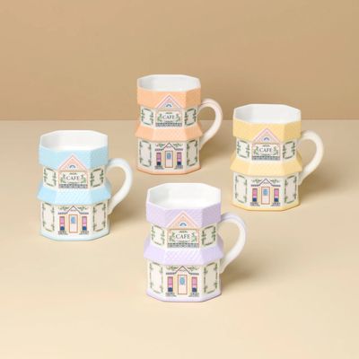 LENOX Spice Village Mugs, Set of 4