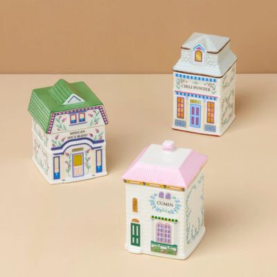 LENOX Spice Village 3-Piece Santa Fe Spice Jar Set (Mexican Blend, Cumin, Chili Powder)