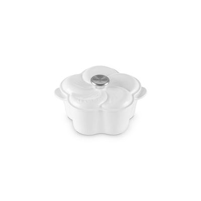 LE CREUSET Traditional Floral Oven (White)