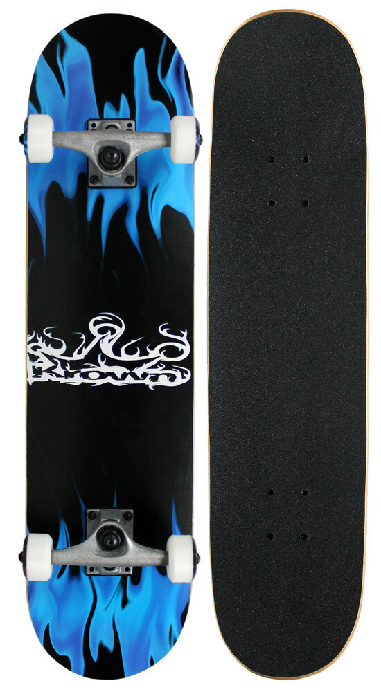 Krown Skateboard Rookie Azul Flame Completo