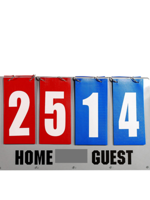 marcador con números de casa e invitados para el guardián de puntuación, béisbol, voleibol y tenis