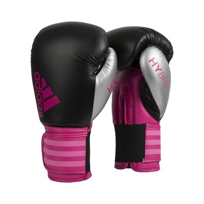 GUANTES BOXEO HYBRID 100 DYNAMIC FIT NEGRO/ROSA