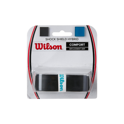 WILSON Shock Shield Hybrid - Agarre de repuesto para raqueta de tenis, color negro