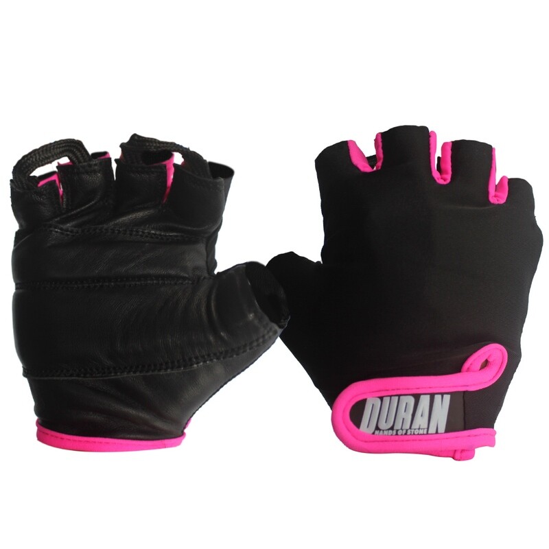 GUANTES DE PESAS CUERO BLACK/PINK