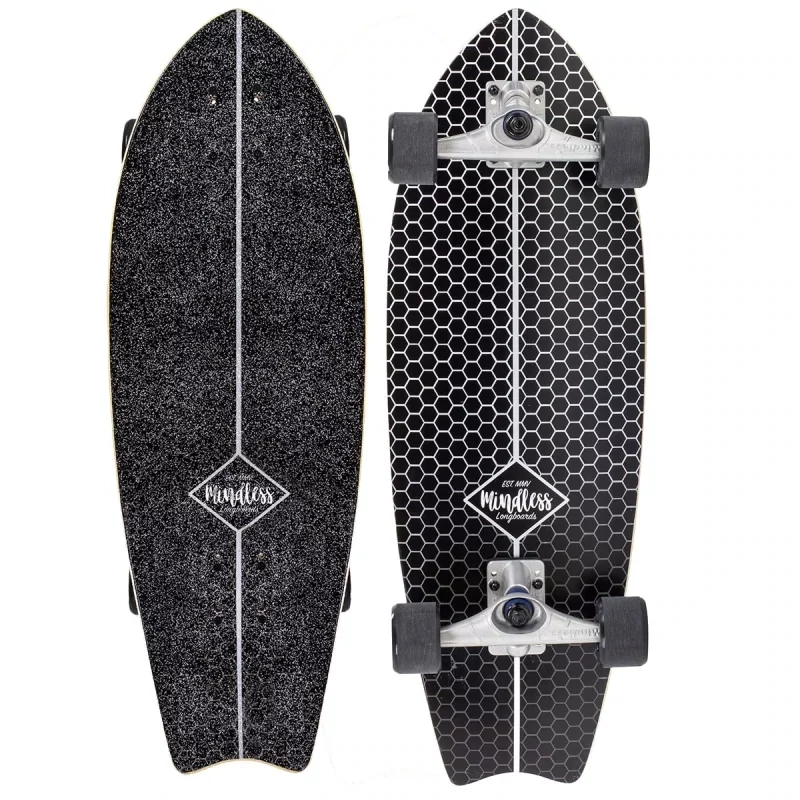 Mindless Longboards Surf Skate Fish Tail negro