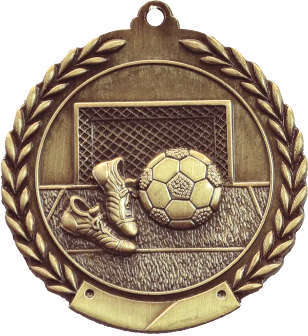 Medalla de fútbol con corona